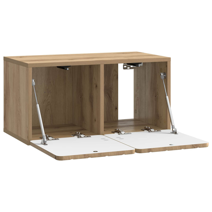 Wandbeugel TV-kast Artisanaal eiken 59,5 x 31 x 30 cm