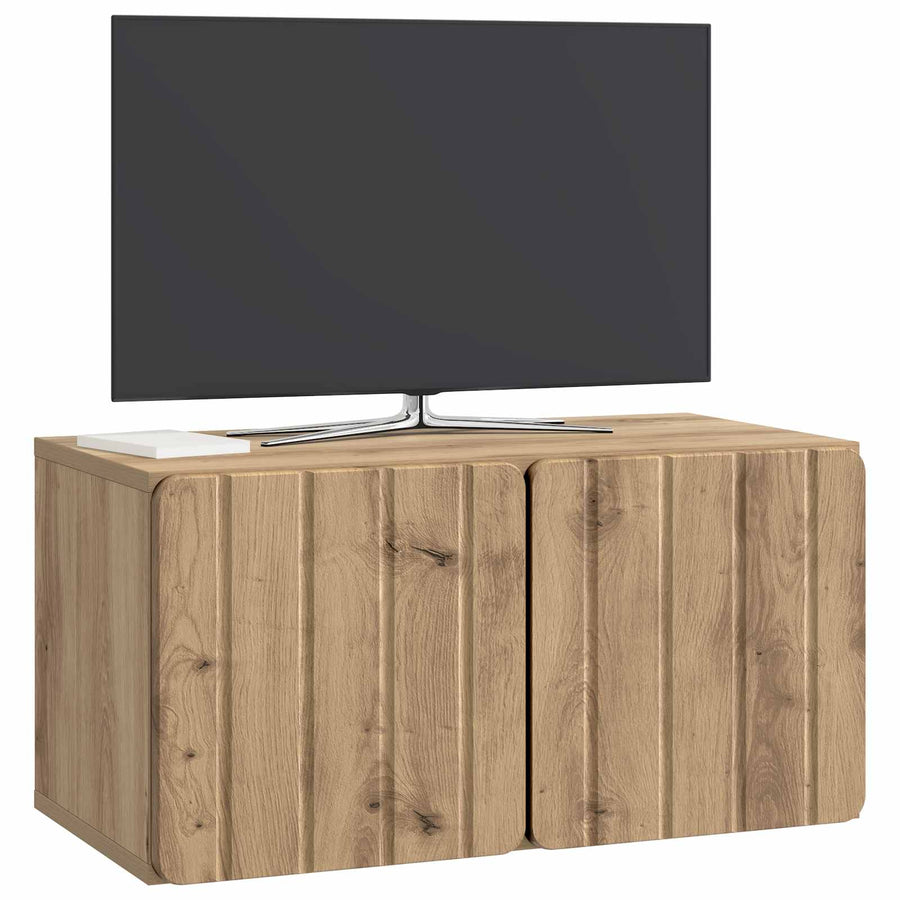 Wandbeugel TV-kast Artisanaal eiken 59,5 x 31 x 30 cm