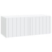 TV-kast 78,5x31x30 cm wit bewerkt hout