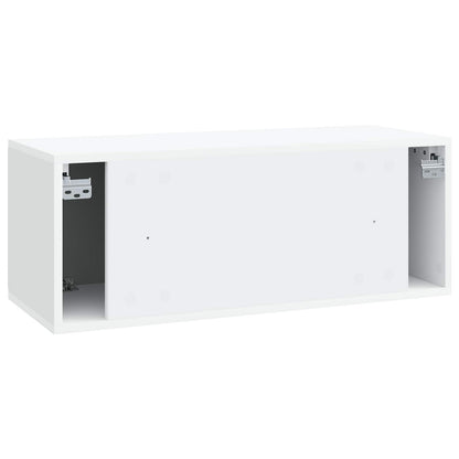 Wandbeugel TV-kast Wit 78,5 x 31 x 30 cm Bewerkt hout