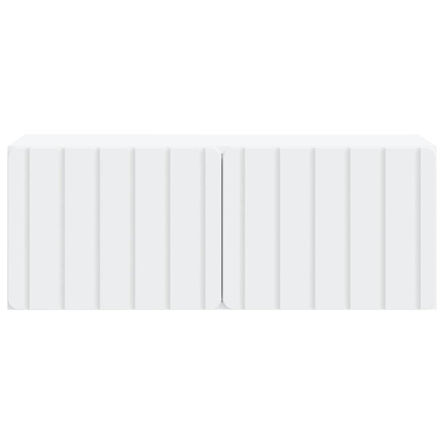 Wandbeugel TV-kast Wit 78,5 x 31 x 30 cm Bewerkt hout