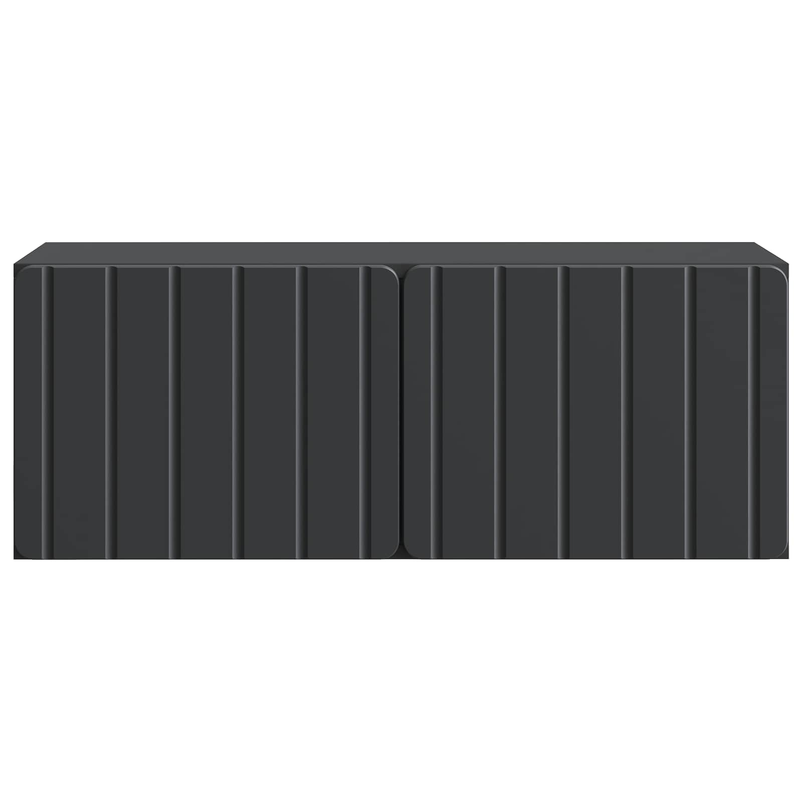 Wandbeugel TV-kast Zwart 78,5 x 31 x 30 cm Bewerkt hout