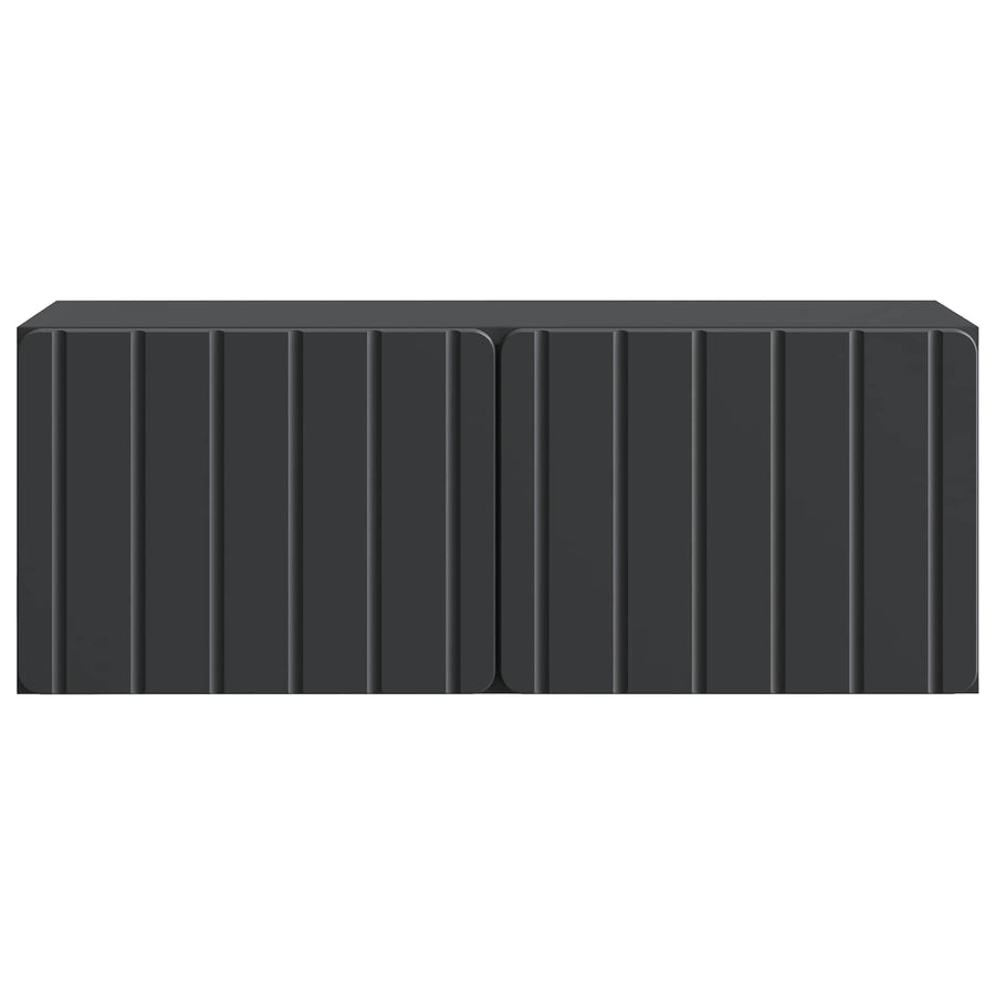 Wandbeugel TV-kast Zwart 78,5 x 31 x 30 cm Bewerkt hout