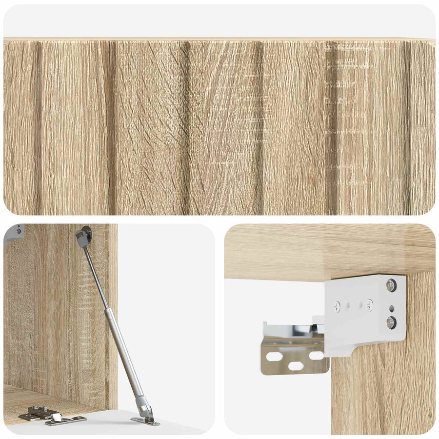 Wandbeugel TV-kast Sonoma Eiken 78,5 x 31 x 30 cm Bewerkt hout