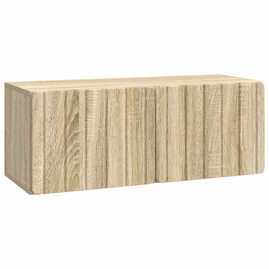 Wandbeugel TV-kast Sonoma Eiken 78,5 x 31 x 30 cm Bewerkt hout