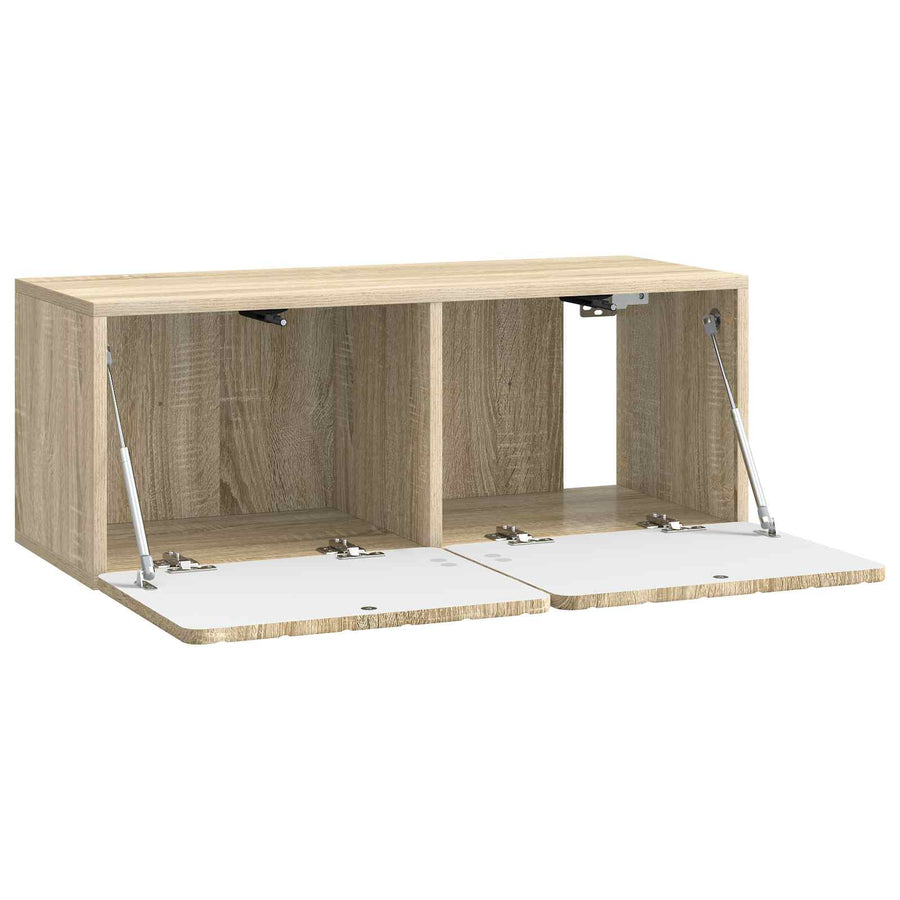 Wandbeugel TV-kast Sonoma Eiken 78,5 x 31 x 30 cm Bewerkt hout