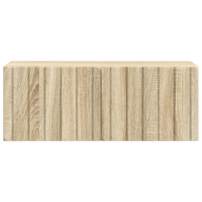 Wandbeugel TV-kast Sonoma Eiken 78,5 x 31 x 30 cm Bewerkt hout