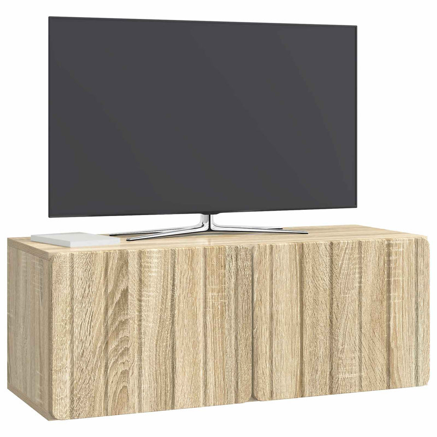 Wandbeugel TV-kast Sonoma Eiken 78,5 x 31 x 30 cm Bewerkt hout