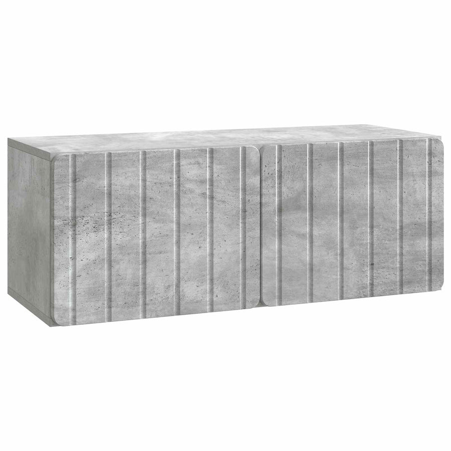 Wandbeugel TV-kast Betongrijs 78,5 x 31 x 30 cm Bewerkt hout