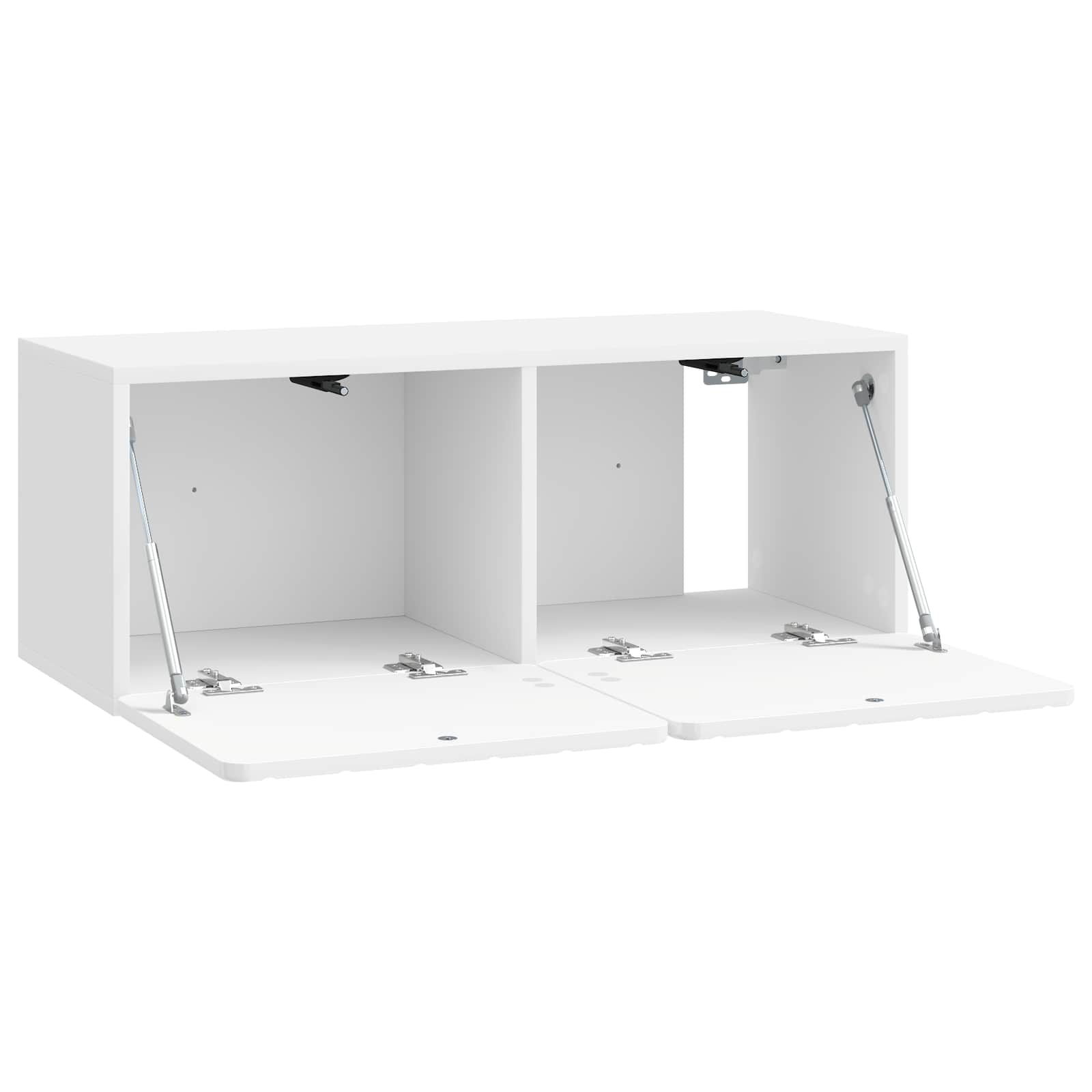 Wandbeugel TV-kast Hoogglans Wit 78,5 x 31 x 30 cm Bewerkt hout