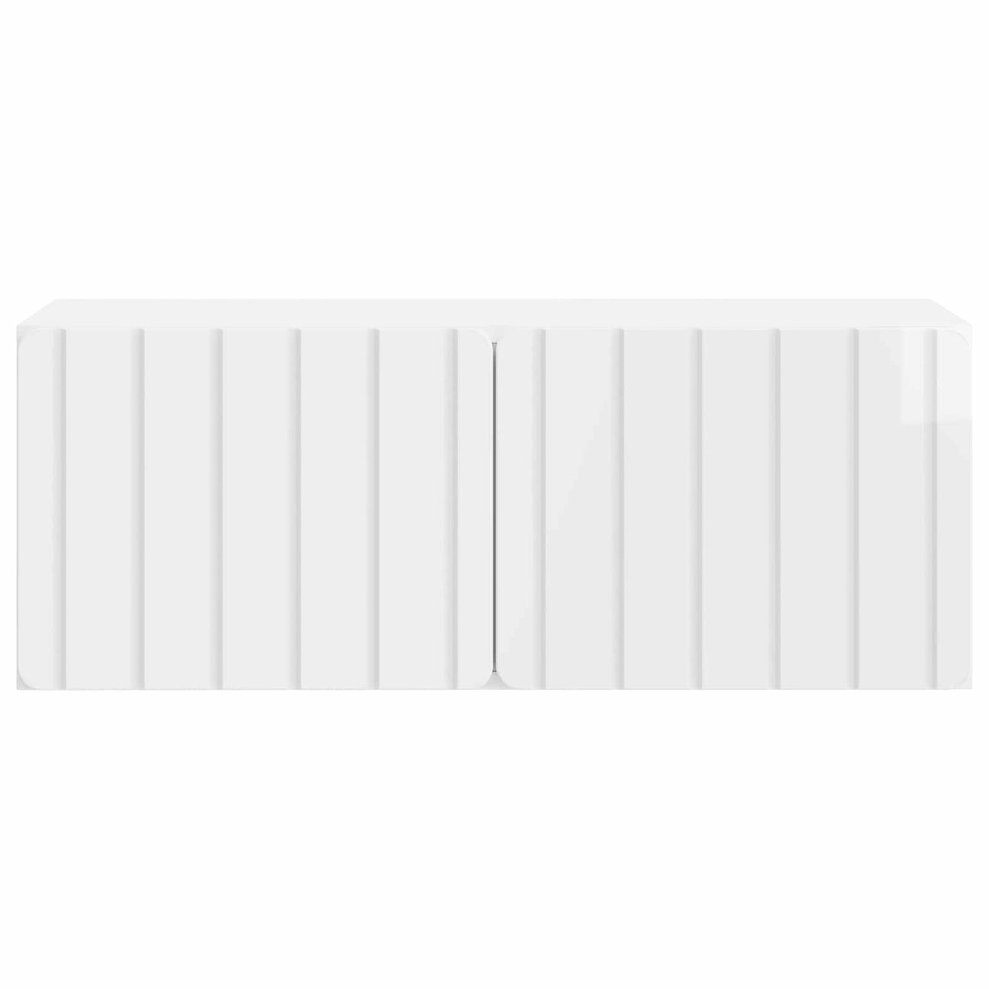 Wandbeugel TV-kast Hoogglans Wit 78,5 x 31 x 30 cm Bewerkt hout