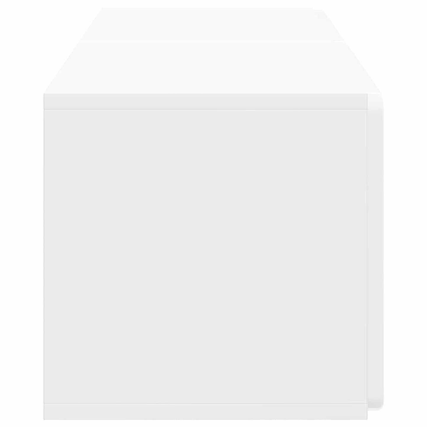 Wandbeugel TV-kast Hoogglans Wit 78,5 x 31 x 30 cm Bewerkt hout