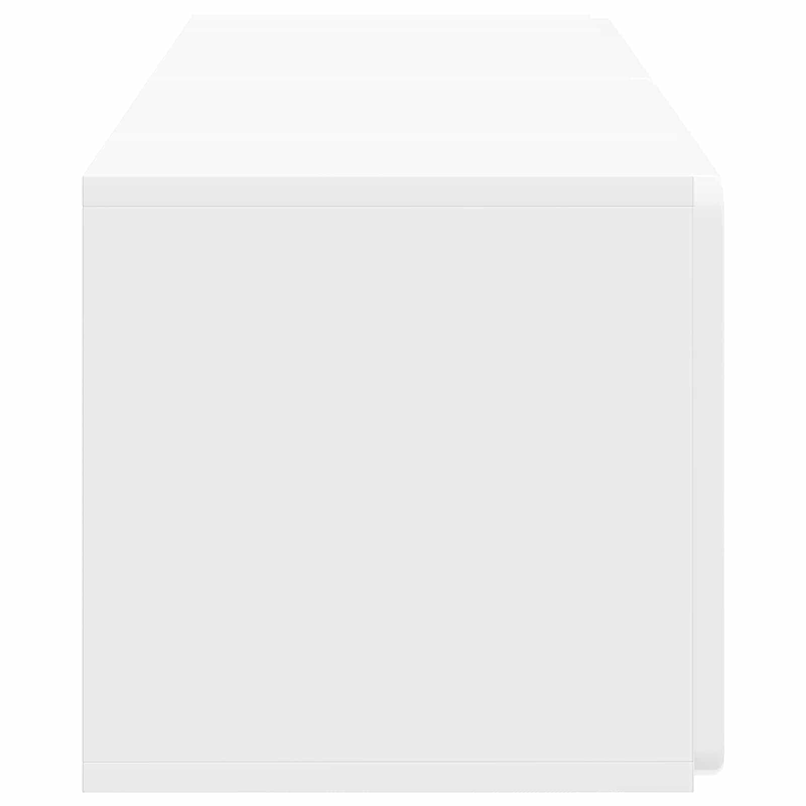 Wandbeugel TV-kast Hoogglans Wit 78,5 x 31 x 30 cm Bewerkt hout