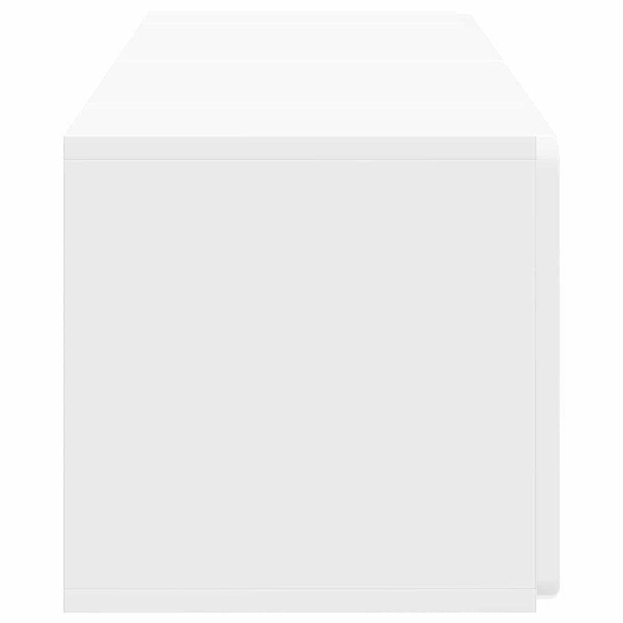 Wandbeugel TV-kast Hoogglans Wit 78,5 x 31 x 30 cm Bewerkt hout