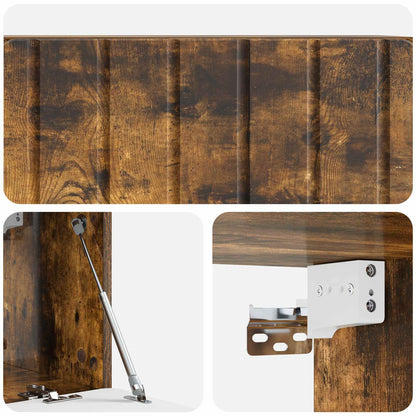 Wandbeugel TV-kast Gerookt eiken 78,5 x 31 x 30 cm Bewerkt hout