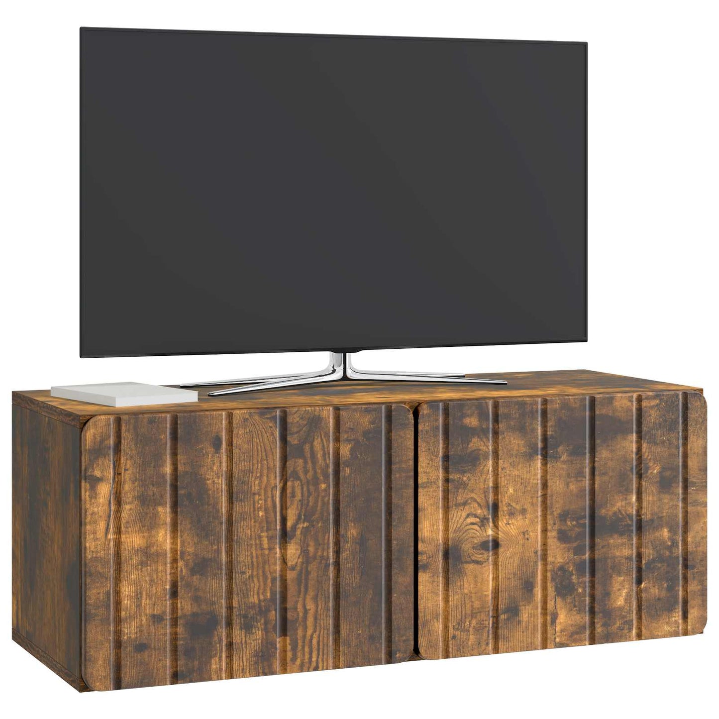 Wandbeugel TV-kast Gerookt eiken 78,5 x 31 x 30 cm Bewerkt hout