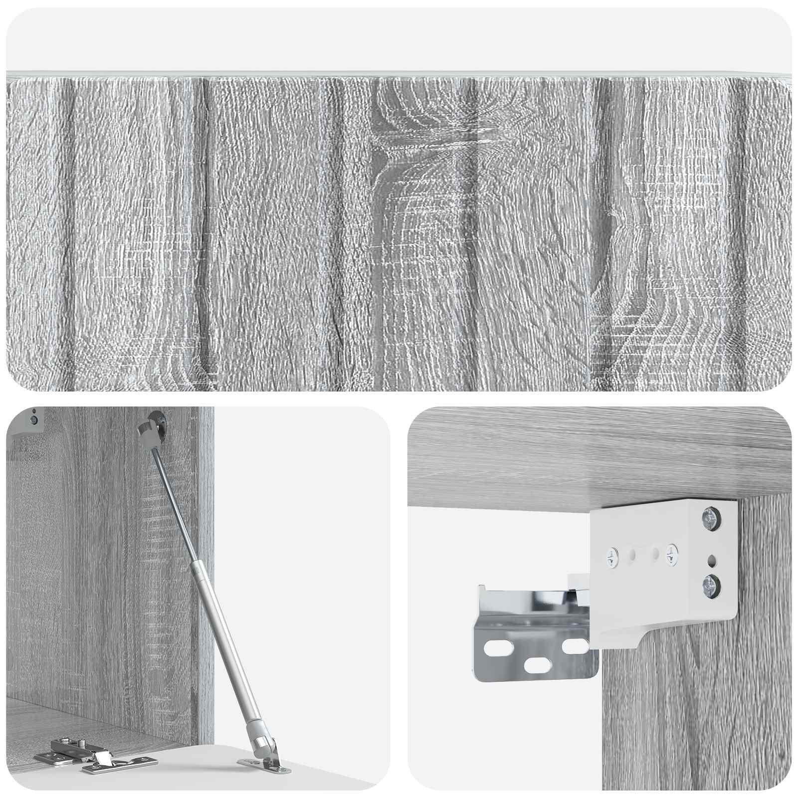 Wandbeugel TV-kast Grijs sonoma 78,5 x 31 x 30 cm Bewerkt hout