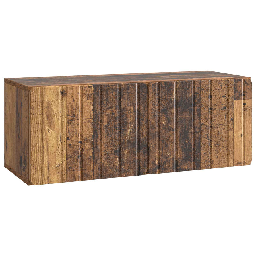Wandbeugel TV-kast Oud hout 78,5 x 31 x 30 cm Bewerkt hout