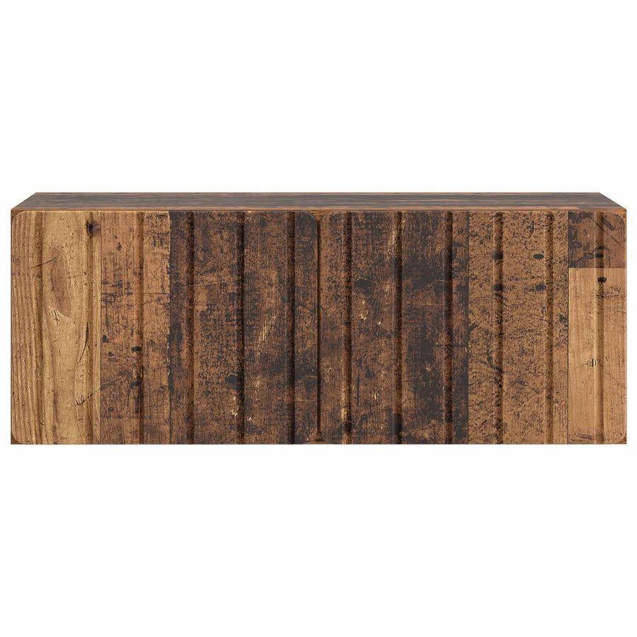 Wandbeugel TV-kast Oud hout 78,5 x 31 x 30 cm Bewerkt hout