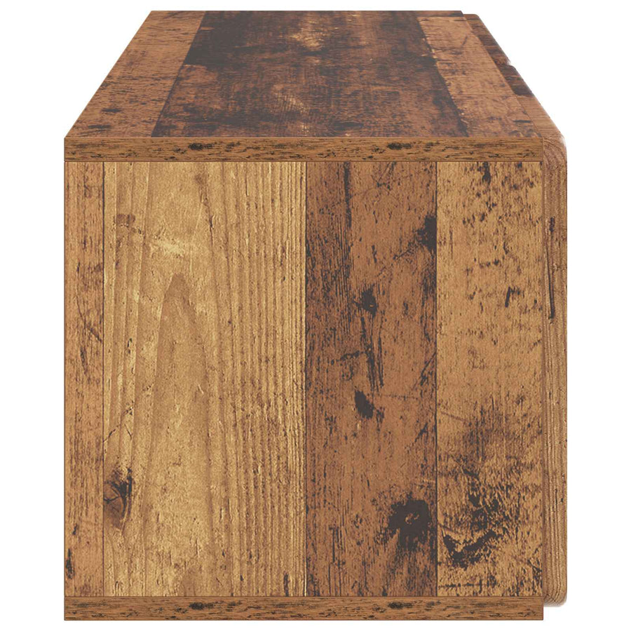 Wandbeugel TV-kast Oud hout 78,5 x 31 x 30 cm Bewerkt hout