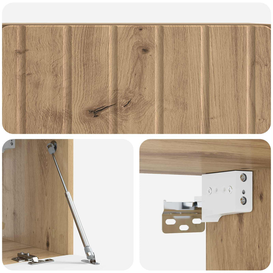 Wandbeugel TV-kast Artisanaal eiken 78,5 x 31 x 30 cm