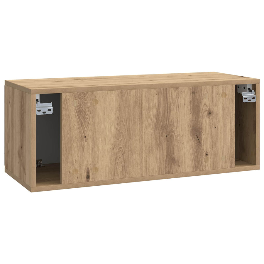Wandbeugel TV-kast Artisanaal eiken 78,5 x 31 x 30 cm