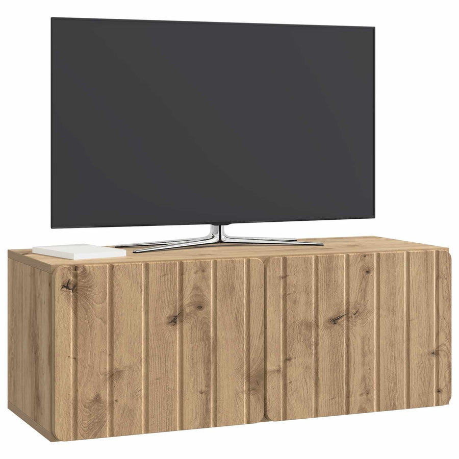 Wandbeugel TV-kast Artisanaal eiken 78,5 x 31 x 30 cm