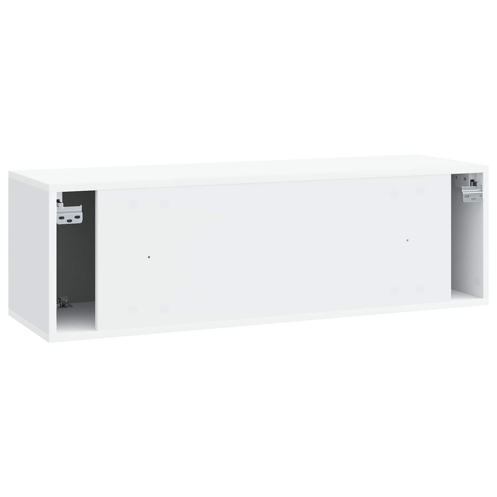 Wandbeugel TV-kast Wit 98 x 31 x 30 cm Bewerkt hout