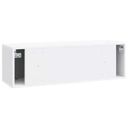 Wandbeugel TV-kast Wit 98 x 31 x 30 cm Bewerkt hout
