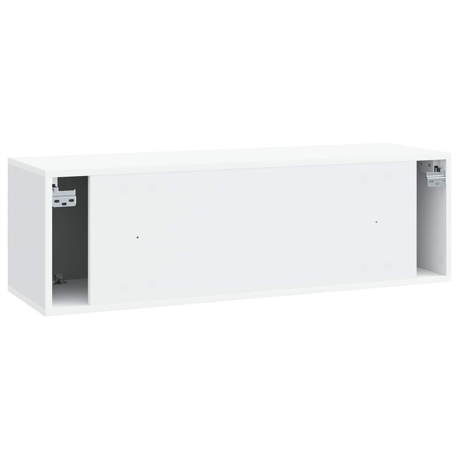 Wandbeugel TV-kast Wit 98 x 31 x 30 cm Bewerkt hout