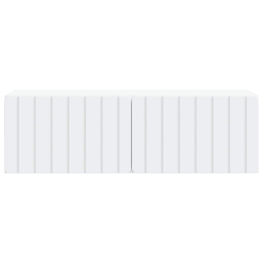 Wandbeugel TV-kast Wit 98 x 31 x 30 cm Bewerkt hout