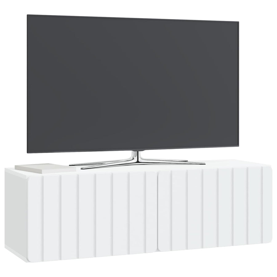 Wandbeugel TV-kast Wit 98 x 31 x 30 cm Bewerkt hout
