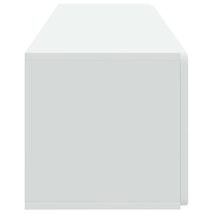 Wandbeugel TV-kast Wit 98 x 31 x 30 cm Bewerkt hout