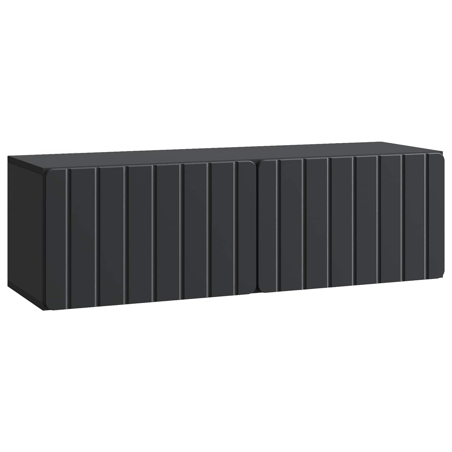Wandbeugel TV-kast Zwart 98 x 31 x 30 cm Bewerkt hout