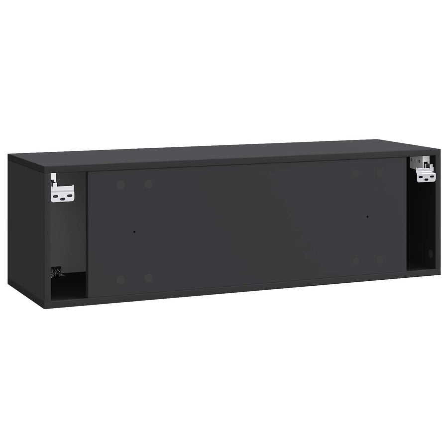 Wandbeugel TV-kast Zwart 98 x 31 x 30 cm Bewerkt hout