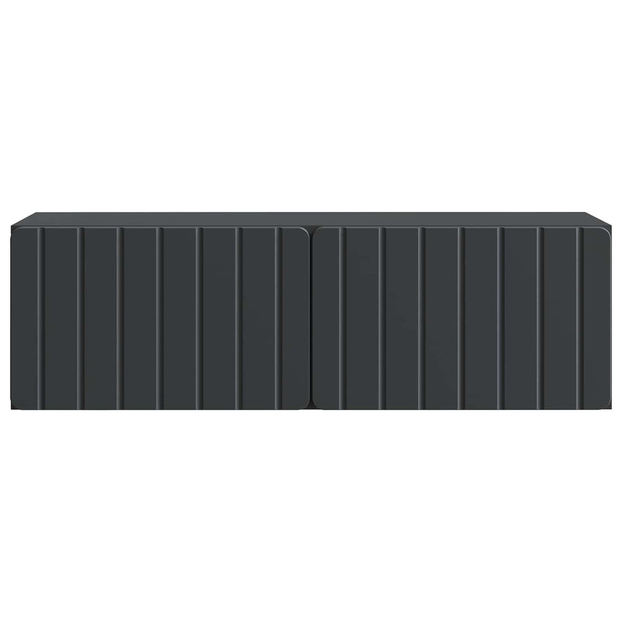 Wandbeugel TV-kast Zwart 98 x 31 x 30 cm Bewerkt hout