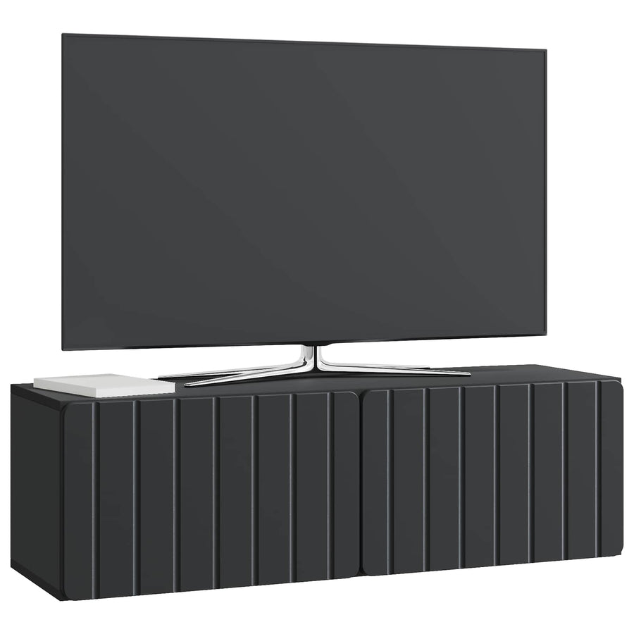 Wandbeugel TV-kast Zwart 98 x 31 x 30 cm Bewerkt hout