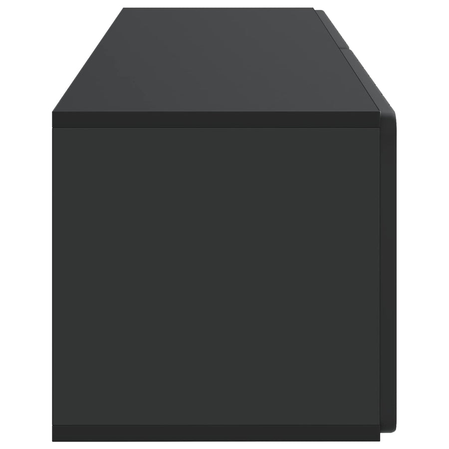 Wandbeugel TV-kast Zwart 98 x 31 x 30 cm Bewerkt hout