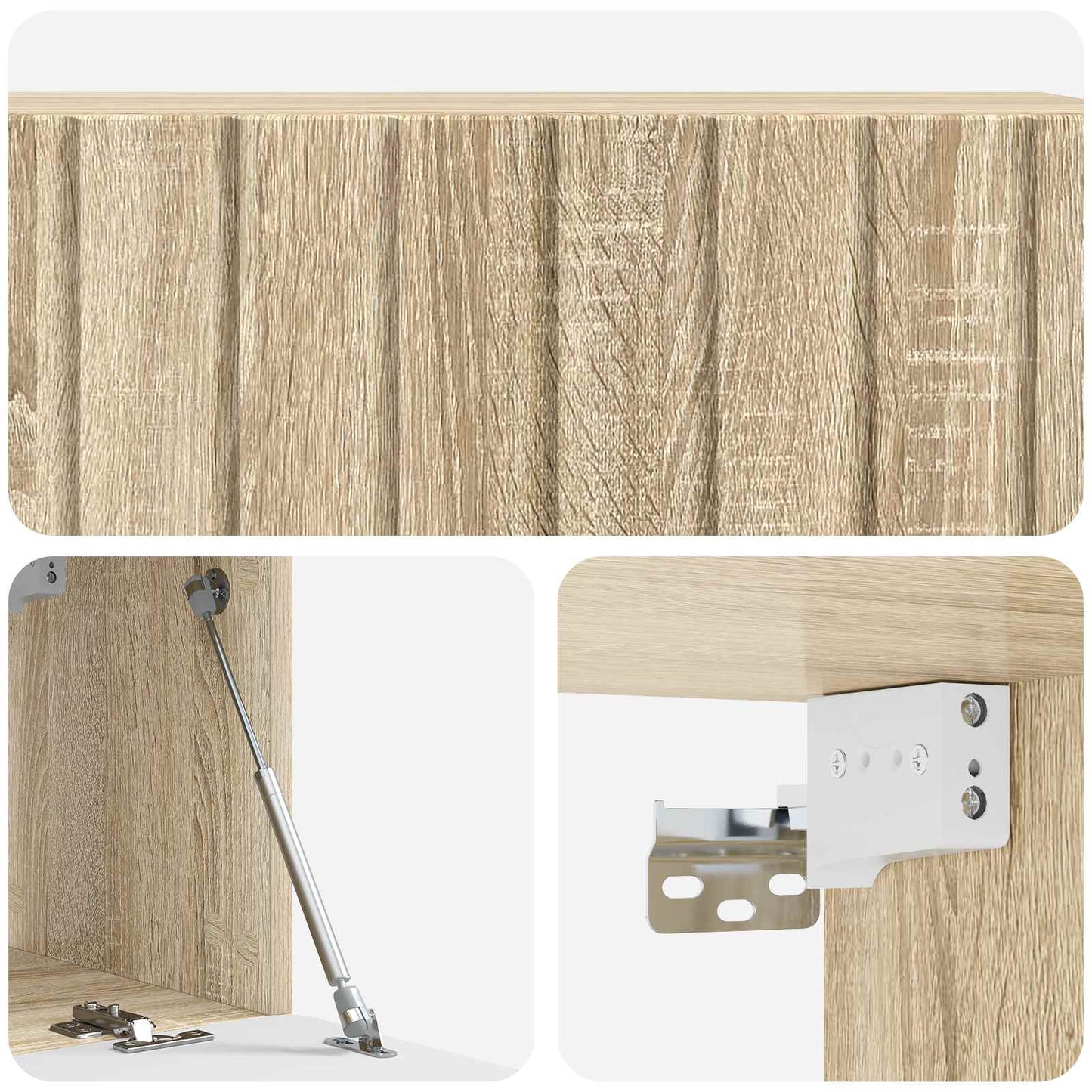 Wandbeugel TV-kast Sonoma Eiken 98 x 31 x 30 cm Bewerkt hout
