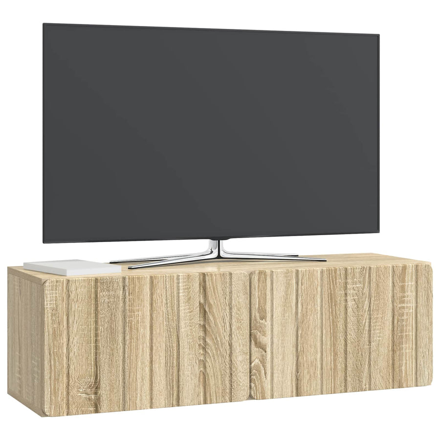 Wandbeugel TV-kast Sonoma Eiken 98 x 31 x 30 cm Bewerkt hout