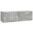 Tv-meubel 98x31x30 cm betongrijs bewerkt hout