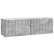 Tv-meubel 98x31x30 cm betongrijs bewerkt hout