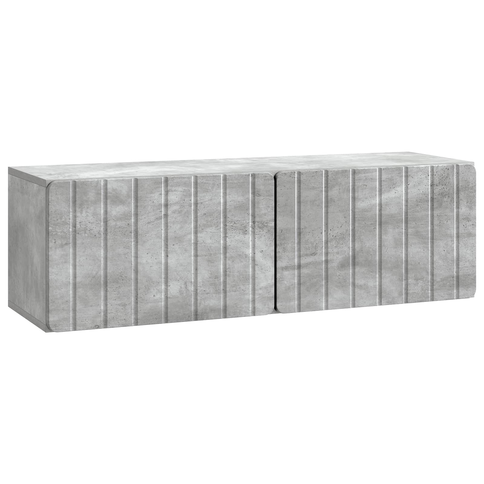 Wandbeugel TV-kast Betongrijs 98 x 31 x 30 cm Bewerkt hout
