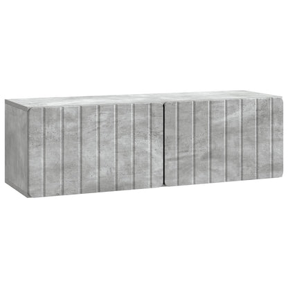 Wandbeugel TV-kast Betongrijs 98 x 31 x 30 cm Bewerkt hout