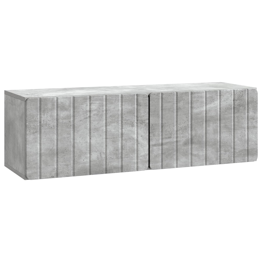 Wandbeugel TV-kast Betongrijs 98 x 31 x 30 cm Bewerkt hout
