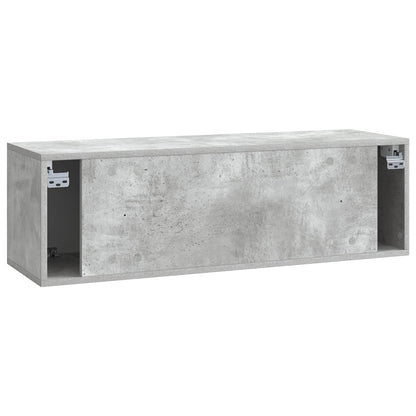 Wandbeugel TV-kast Betongrijs 98 x 31 x 30 cm Bewerkt hout