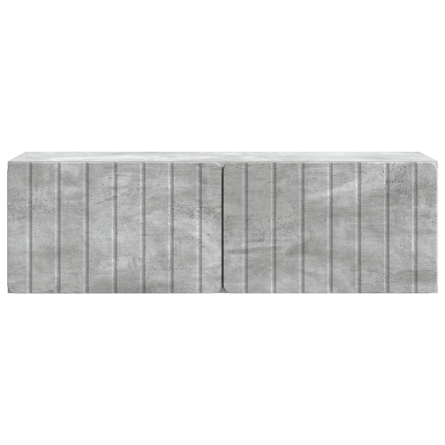 Wandbeugel TV-kast Betongrijs 98 x 31 x 30 cm Bewerkt hout