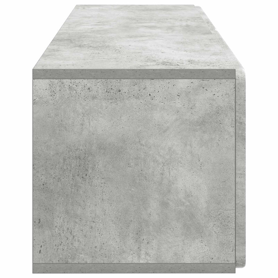 Wandbeugel TV-kast Betongrijs 98 x 31 x 30 cm Bewerkt hout
