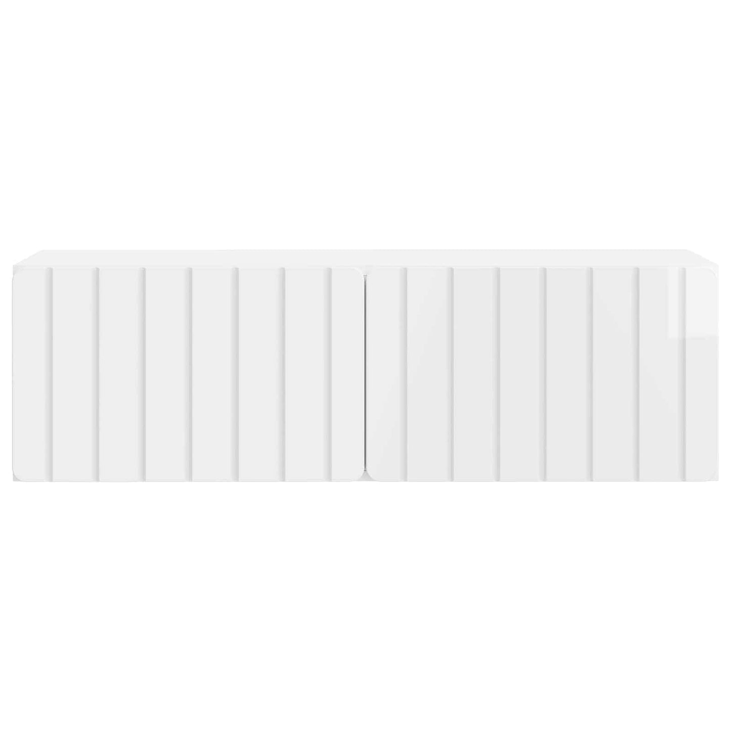 Wandbeugel TV-kast Hoogglans Wit 98 x 31 x 30 cm Bewerkt hout