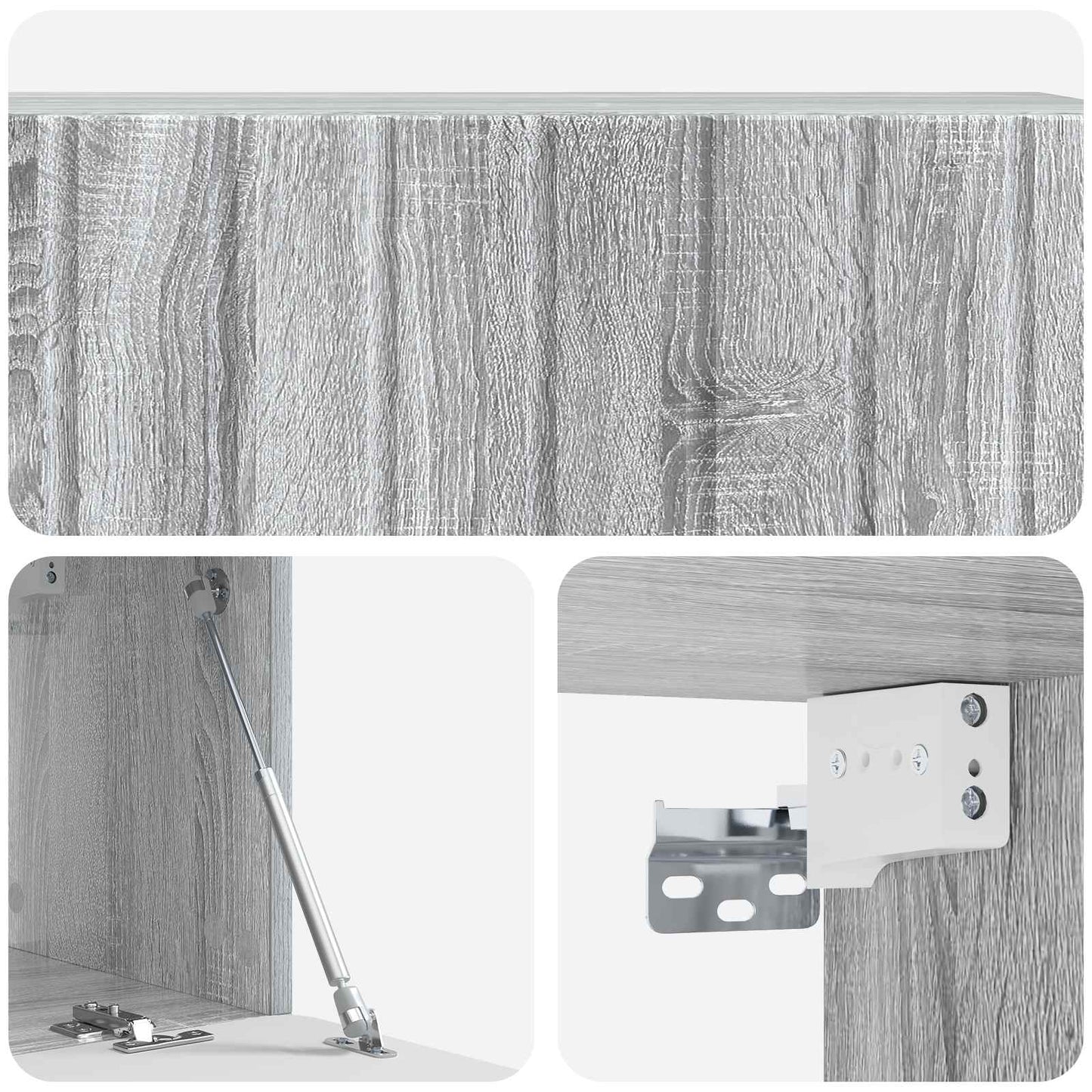 Wandbeugel TV-kast Grijs sonoma 98 x 31 x 30 cm Bewerkt hout